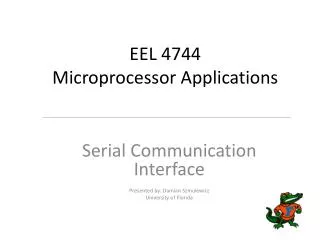 EEL 4744 Microprocessor Applications