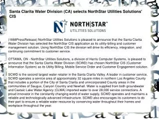 Santa Clarita Water Division (CA) selects NorthStar Utilitie