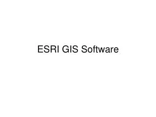 ESRI GIS Software