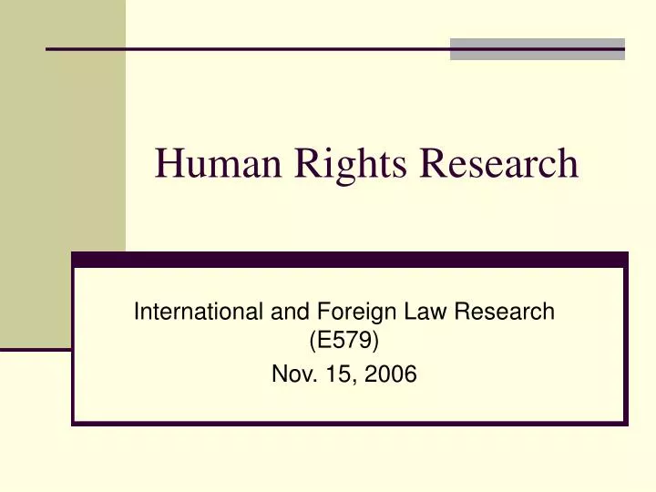 human rights research