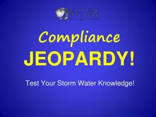 Compliance JEOPARDY!