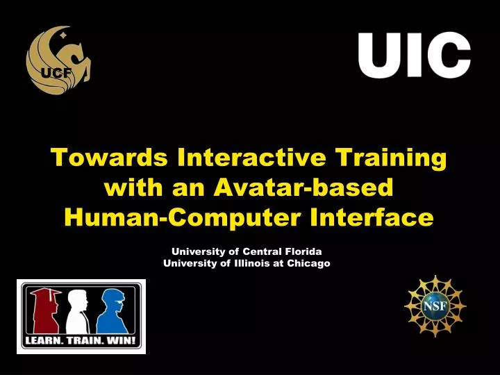 towards interactive training with an avatar based human computer interface