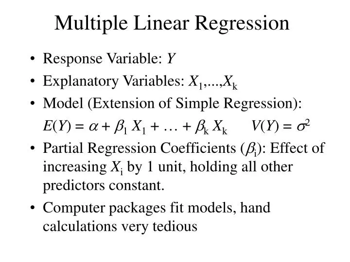 multiple linear regression