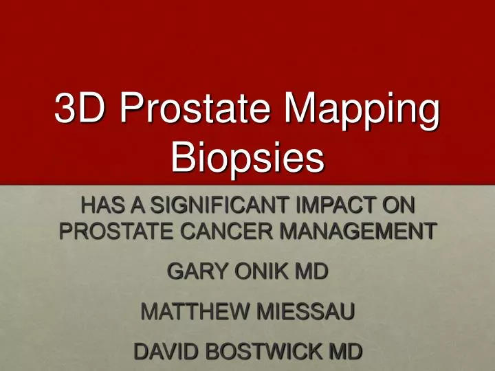 3d prostate mapping biopsies