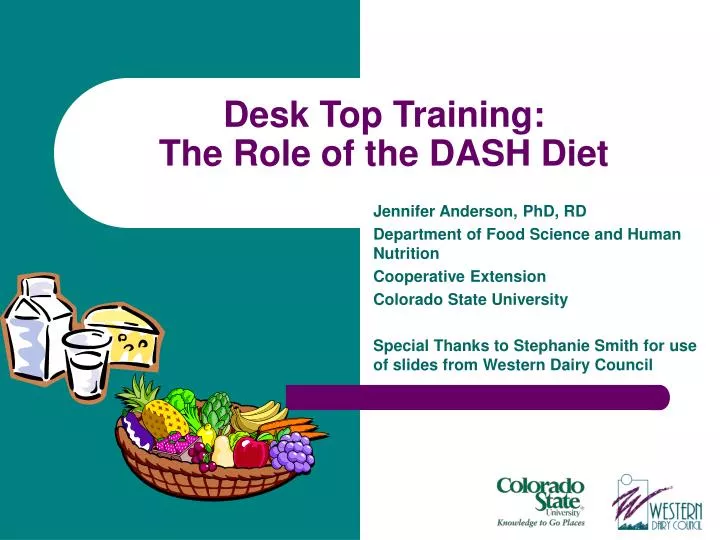 desk top training the role of the dash diet