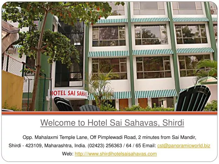 welcome to hotel sai sahavas shirdi
