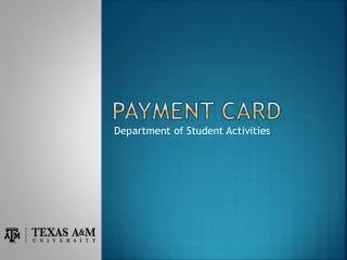 PAYMENT card