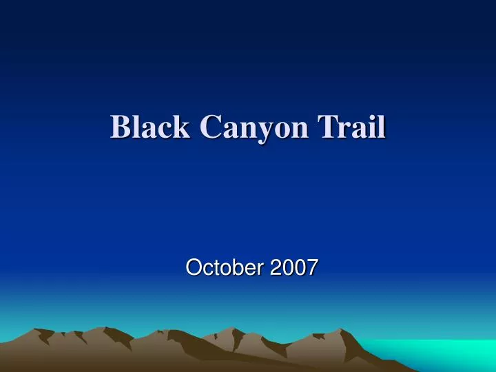 black canyon trail