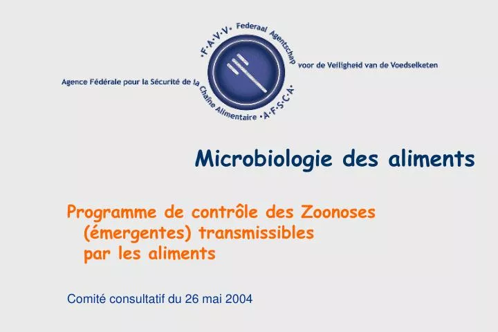 microbiologie des aliments