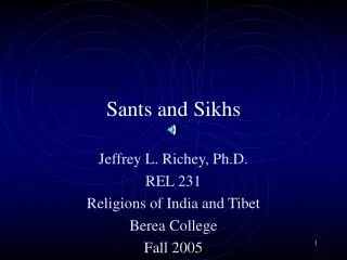 Sants and Sikhs