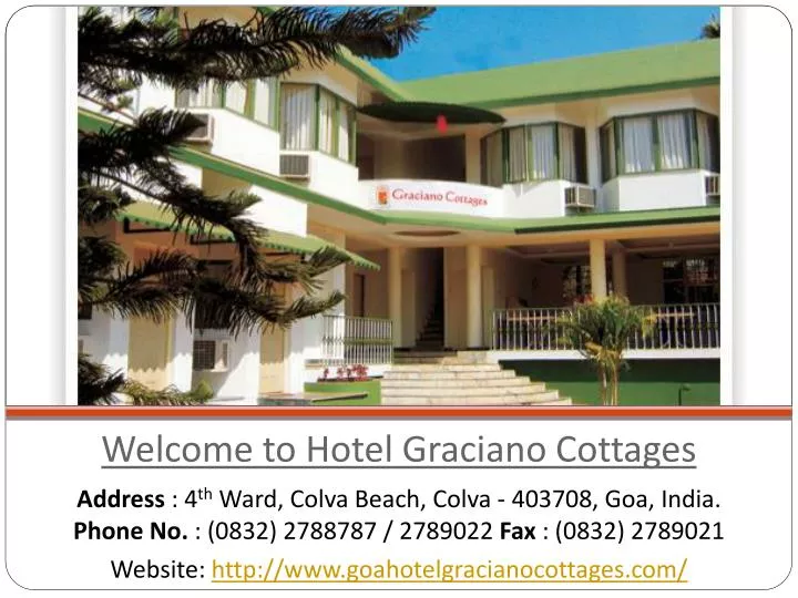 welcome to hotel graciano cottages