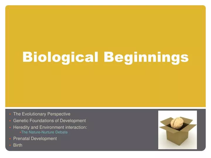 biological beginnings