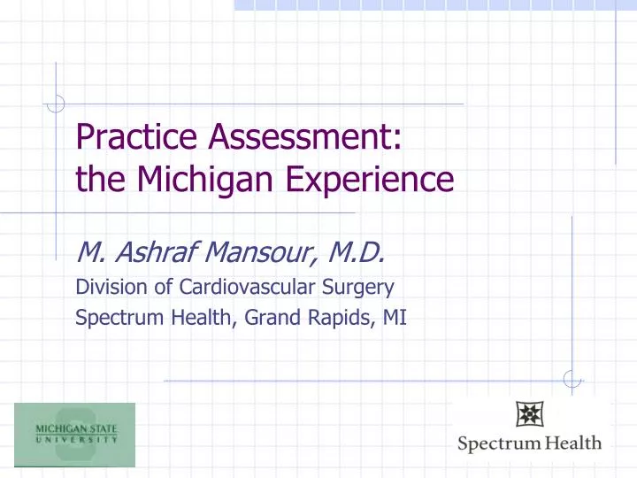 practice assessment the michigan experience