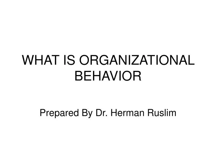 what is organizational behavior