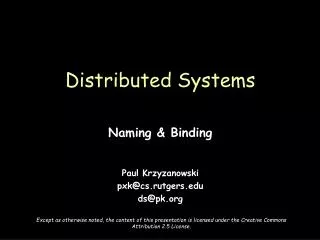 Distributed Systems