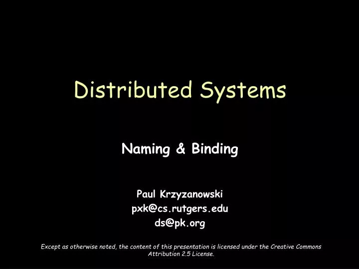 distributed systems