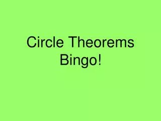 Circle Theorems Bingo!