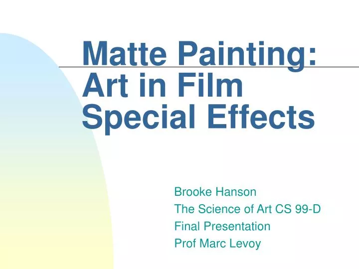 matte painting art in film special effects