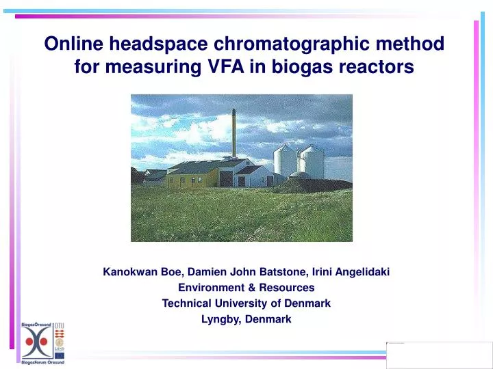 online headspace chromatographic method for measuring vfa in biogas reactors