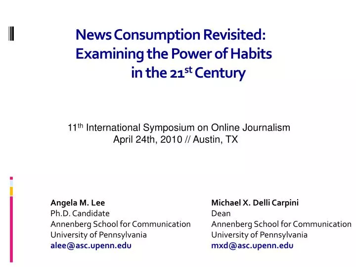 news consumption revisited examining the power of habits in the 21 st century