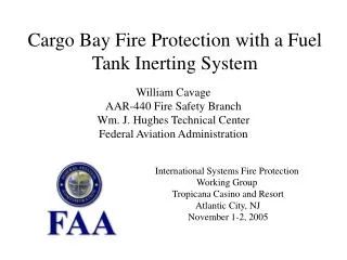 Cargo Bay Fire Protection with a Fuel Tank Inerting System