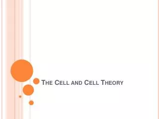 The Cell and Cell Theory
