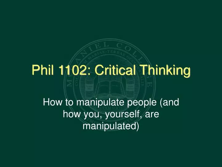 how to manipulate people and how you yourself are manipulated
