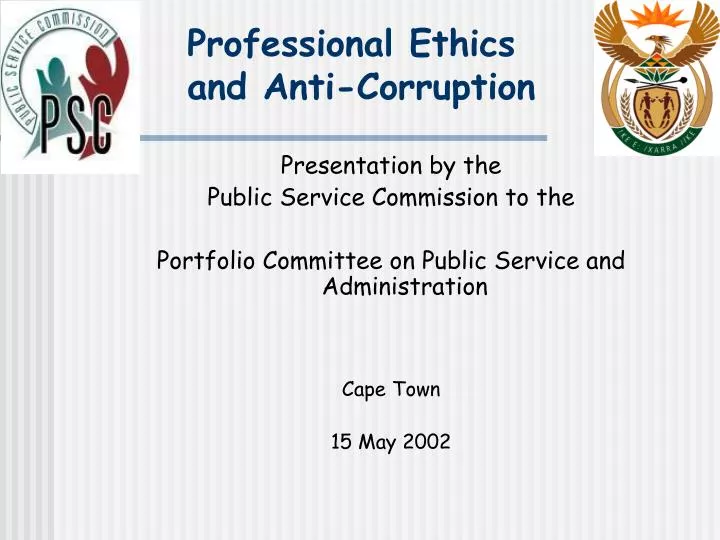 professional ethics and anti corruption