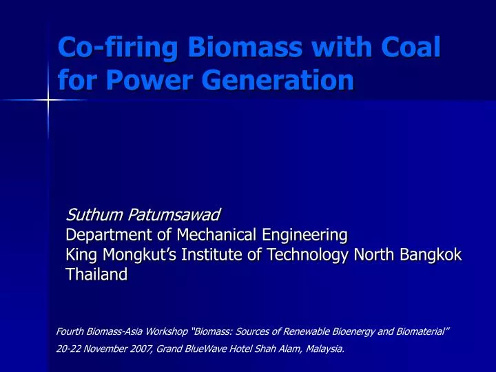 co firing biomass with coal for power generation