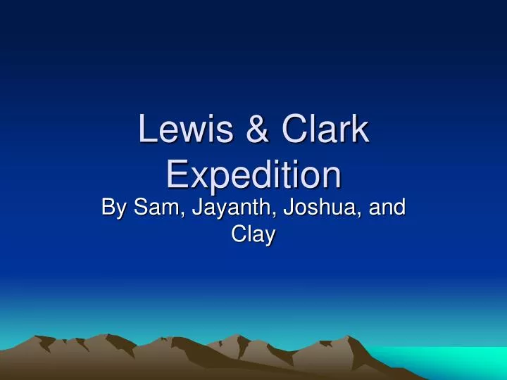lewis clark expedition