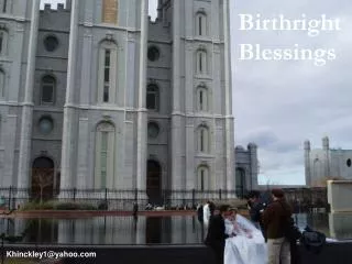 Birthright Blessings
