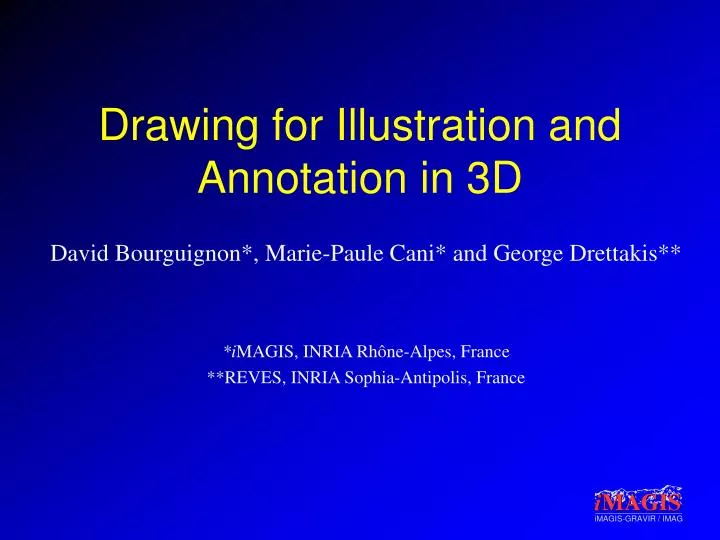 drawing for illustration and annotation in 3d