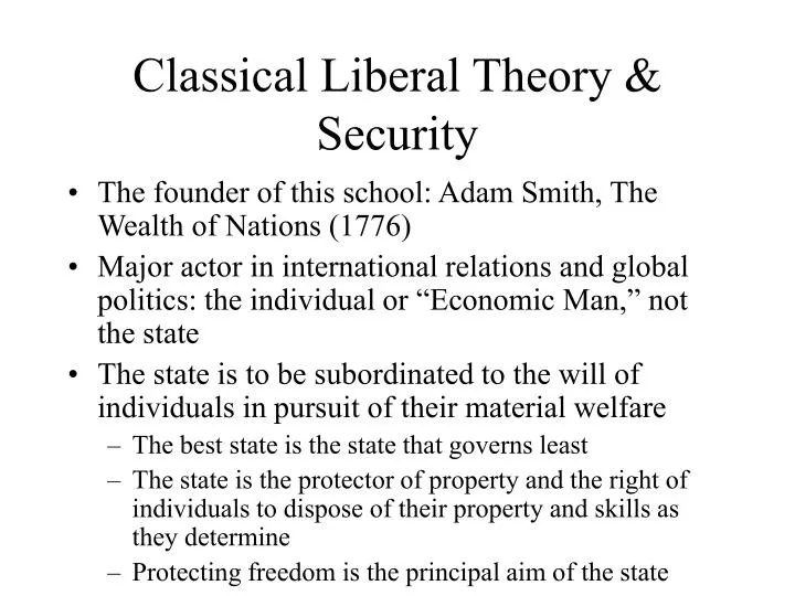 classical liberal theory security