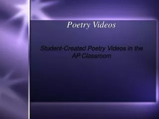 Poetry Videos