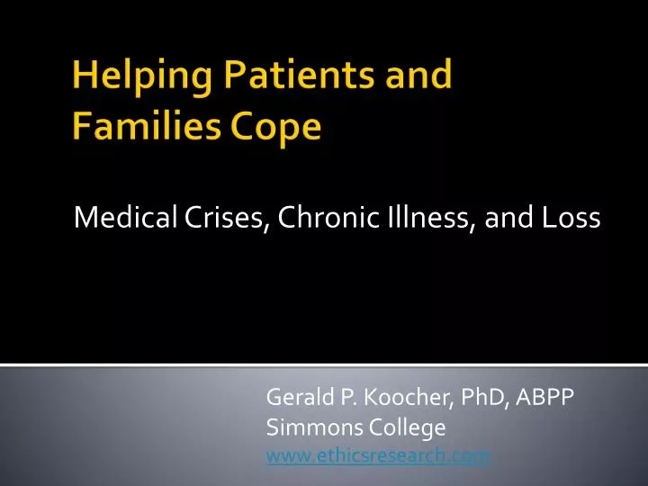 medical crises chronic illness and loss
