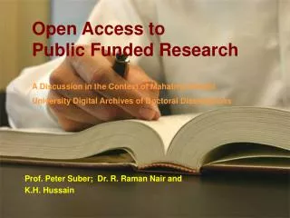 Open Access to Public Funded Research