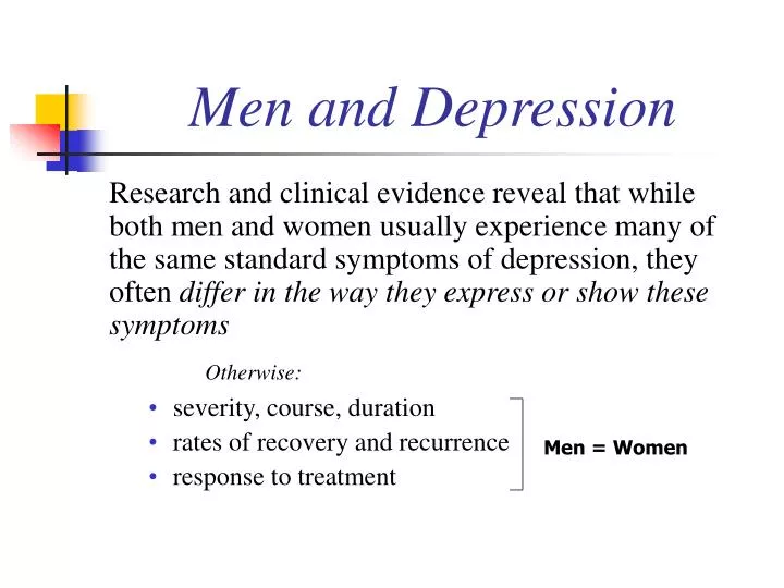men and depression