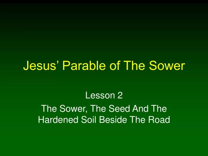jesus parable of the sower