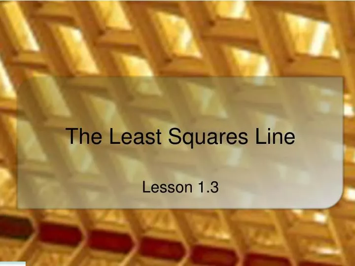 the least squares line