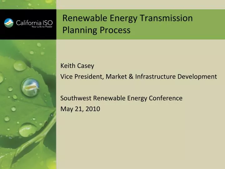 renewable energy transmission planning process