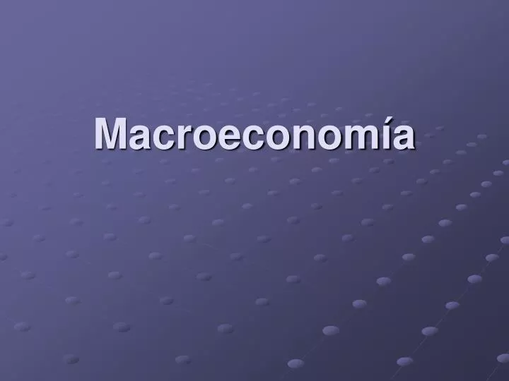 macroeconom a