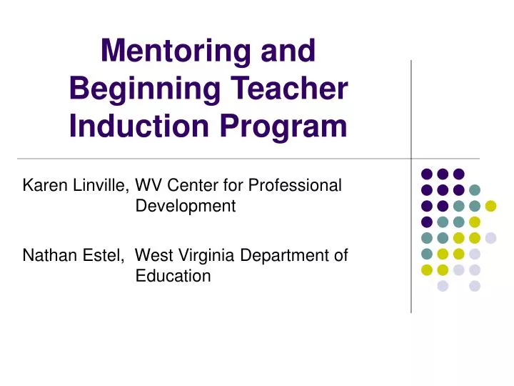 mentoring and beginning teacher induction program