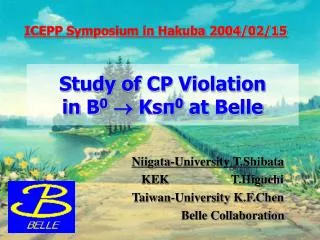 Study of CP Violation in B 0 ? Ks? 0 at Belle
