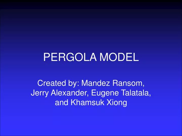 pergola model