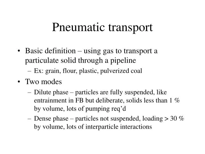 pneumatic transport
