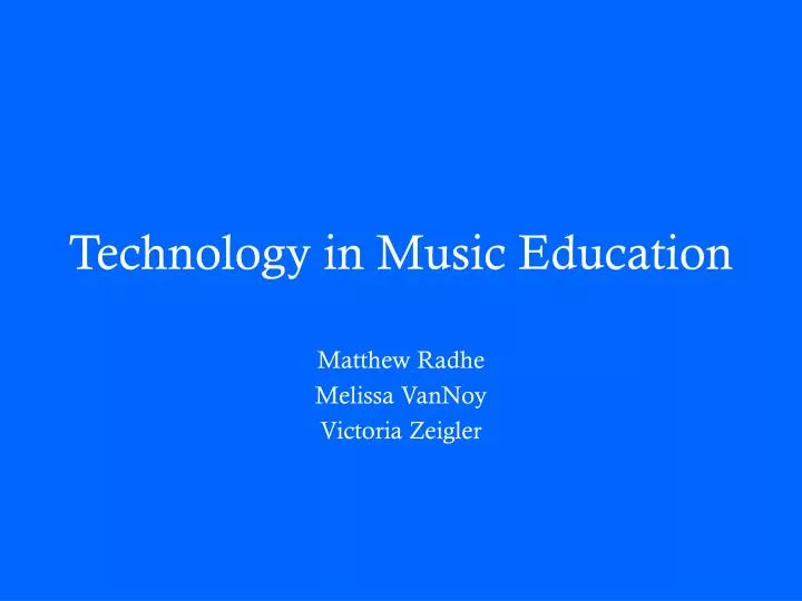 technology in music education