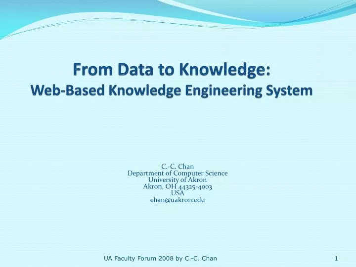 from data to knowledge web based knowledge engineering system
