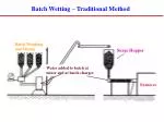 Batch Wetting – Traditional Method - slide 1