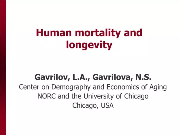human mortality and longevity