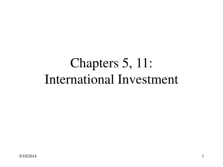 chapters 5 11 international investment